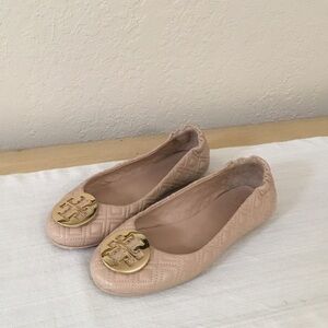 Tory Burch Minnie Travel Ballet Flat Goan Sand/Gold
